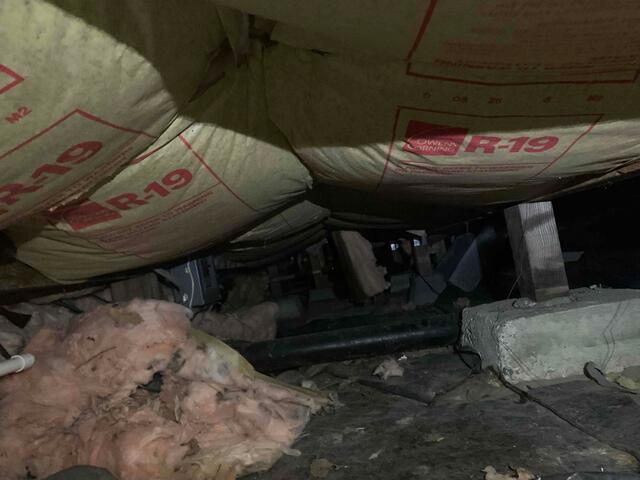 Before - Fallen Insulation