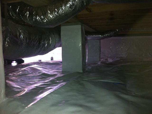 CleanSpace helped seal this musty crawlspace into a useable and energy-friendly space!
