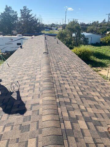 Finished product of a new roof.