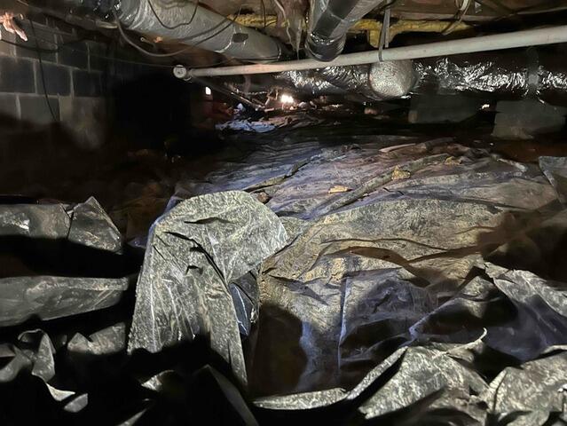 The crawlspace as it appeared to our home inspector.