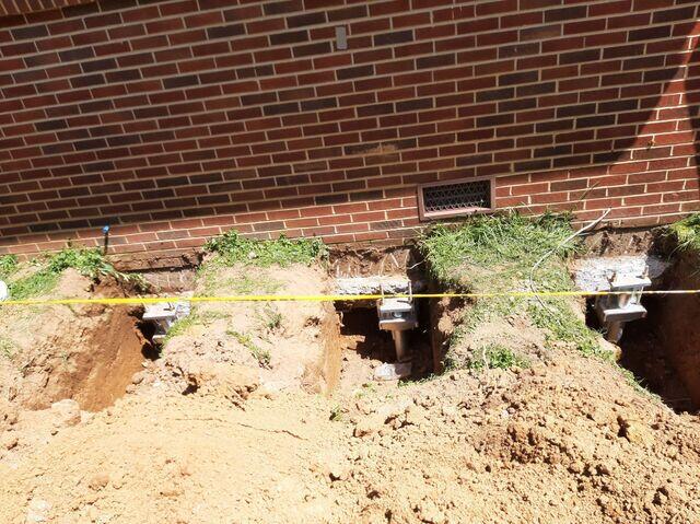 Newly Installed Helical Piers