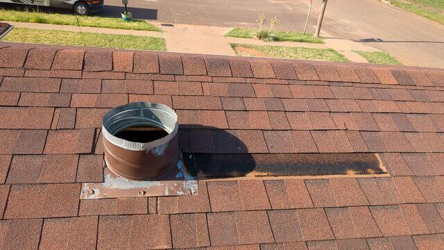 Shingle Roof damage