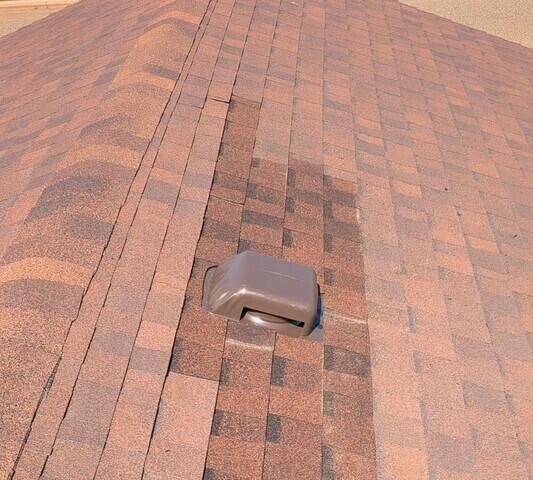 Repair of Shingles and Replacing the Low Profile Vent