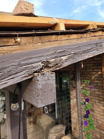 Nails protruding through