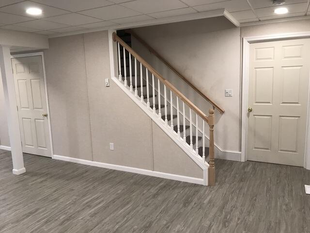 EverLast panels along basement stairs