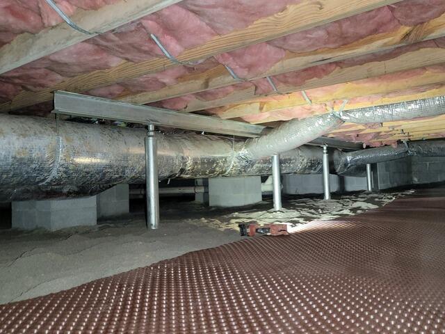 A work in progress while our crew installed the Clean Space system.