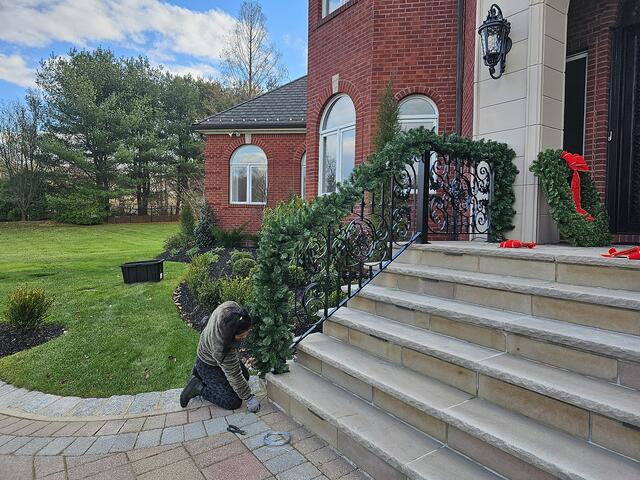Garland on the Railing
