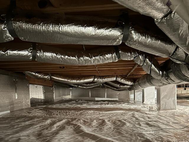 The crawlspace has now been fully encapsulated.