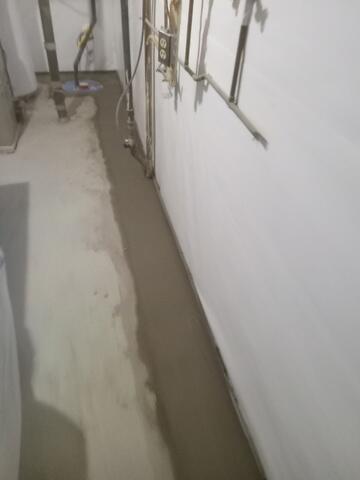 Floor is re-concreted back