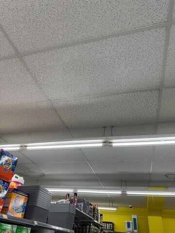 Replacement of new ceiling tiles.