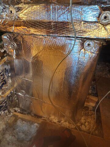 Chimney with the proper insulation wrap