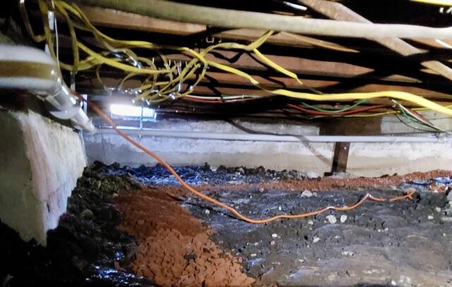 Crawlspace moisture trenching in San Leandro, California