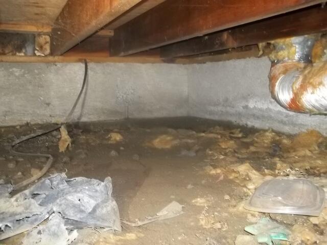 Warning signs of crawl space water problem in Lafayette, CA