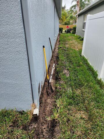 French Drain Trench Excavation