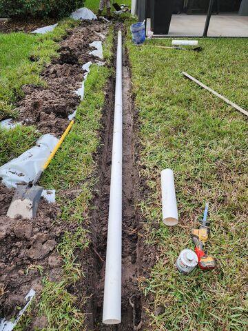 Installing Drainage Pipe