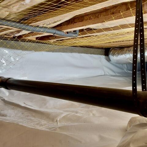 Crawlspace encapsulation in Bolinas, CA