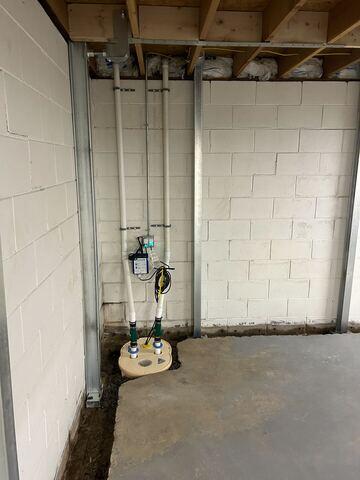 Sump Pump Before Waterguard System