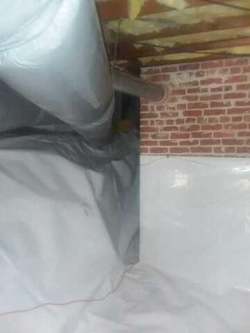 Crawlspace encapsulation to prevent moisture and mold