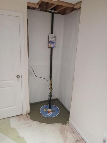 Floor is re-concreted