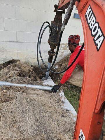 Helical Pier Installation