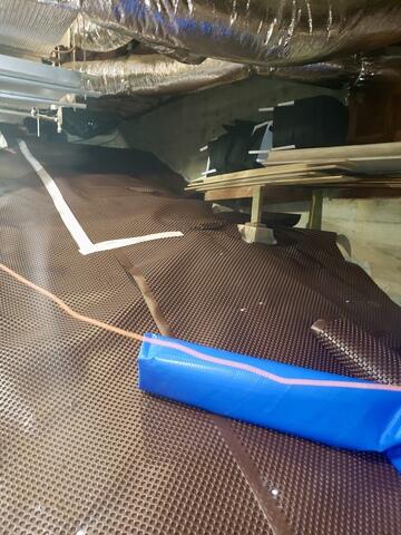 Delta matting for extra crawlspace protection against moisture