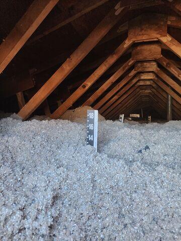 10 inches of Blown- in insulation