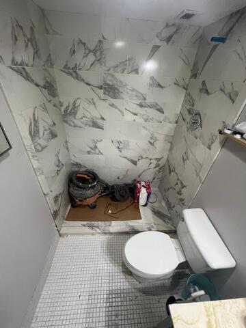 Walls and base installed