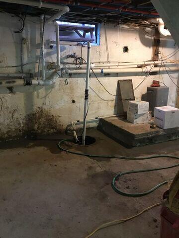 Before Basement Waterproofing