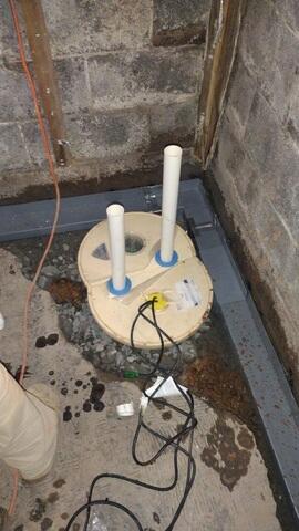 Installation Photo of the TripleSafe Sump Pump System