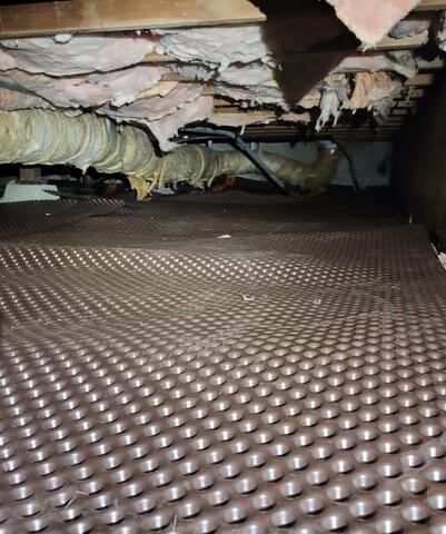 Heavy-duty Delta matting protects crawlspace