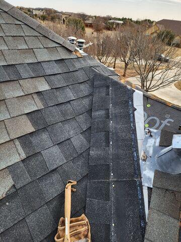 Replacement of shingles on the Valley