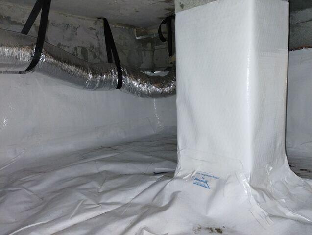 Wrapped Crawl Space Block Piers