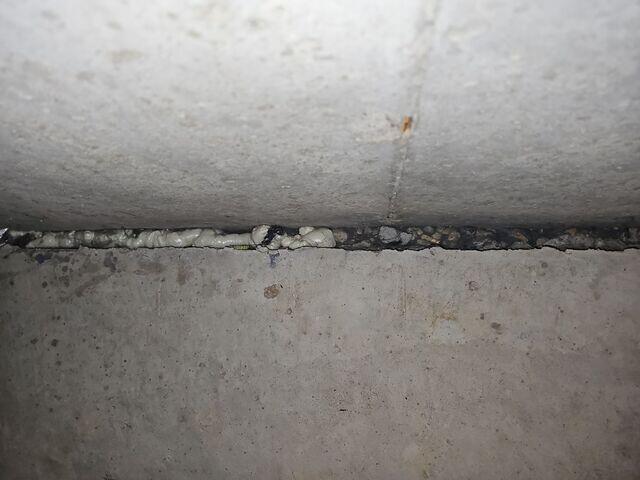 Unsealed Crack in basement floor/foundation wall joint
