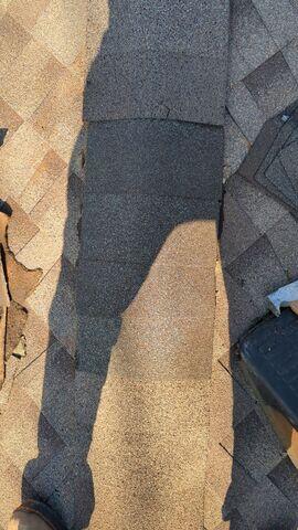 Replacement of the ridge hip shingles