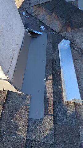 Painting of the Bottom Chimney Flashing.