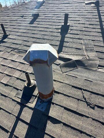 Missing shingles around vents