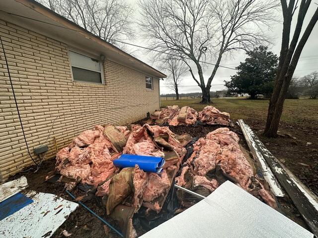 Debris Pulled Out of the Crawl Space