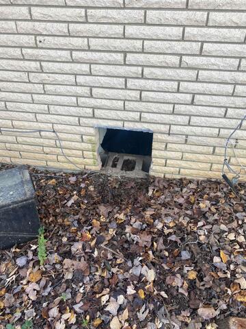 Crawl Space Entrance Before