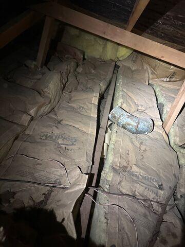 Roll Batt insulation installed.