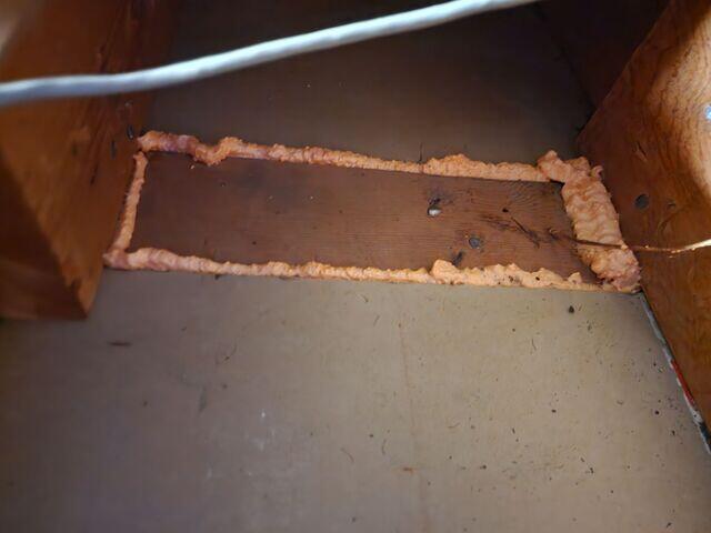 Seal any holes with Foam