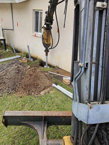 Preparation For Installation of Helical Piers