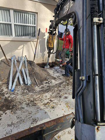 Helical Pier Installation