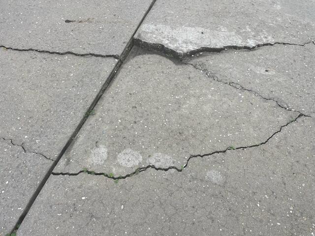 Concrete Settlement Tripping Hazard