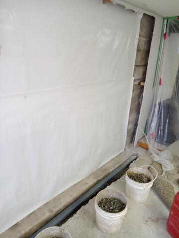 Open trench and install Waterguard