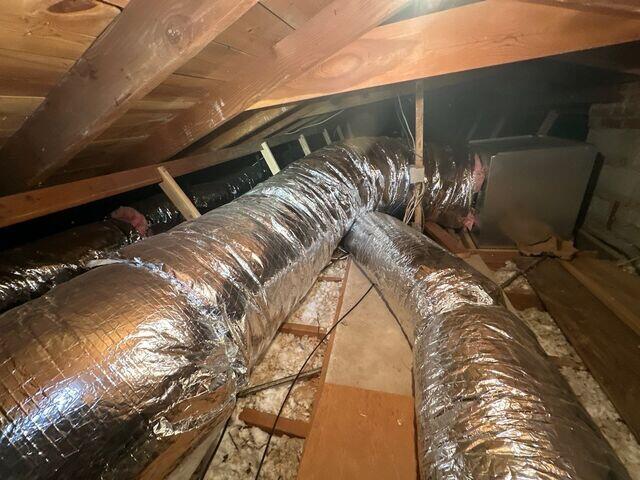 Attic joists and attic floor