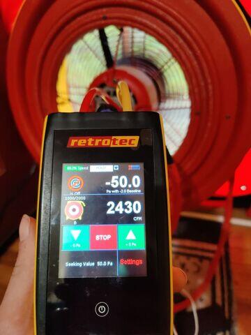 Blower Door Reading Before