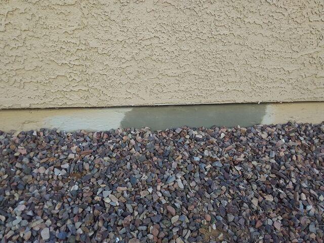 Stem Wall Patching Procedure: Final Look in Sahuarita, Arizona