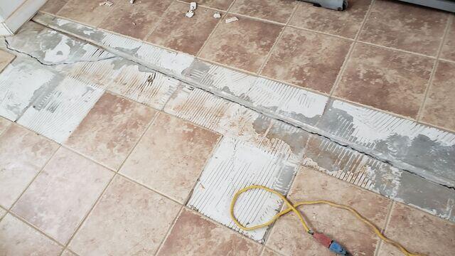 Crack Stitching Repair Process: Flooring Tile Removal in Florence, Arizona
