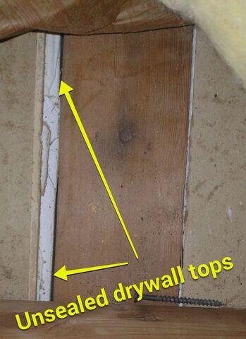 Unsealed Drywall Tops