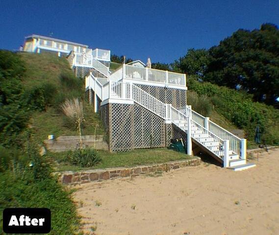 The New staircase and deck